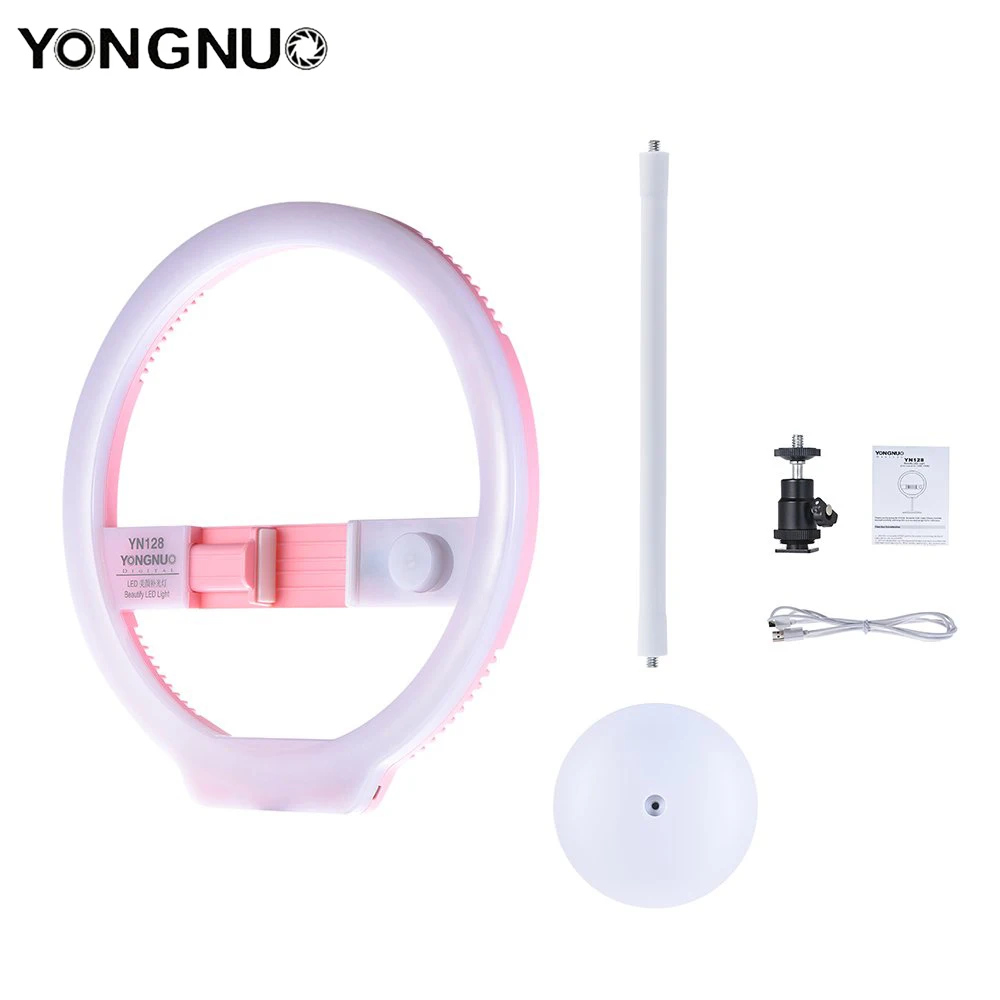 YONGNUO YN128 кольцевой светильник светодиодный камера телефон селфи фотография кольцо светильник для iPhone samsung Canon Nikon камера светодиодный видео светильник