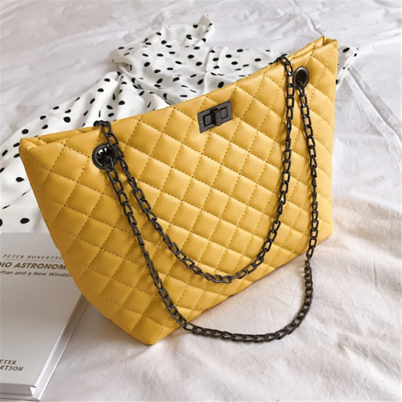 Роскошные женские сумки дизайнерские кожаные с цепочкой большие на плечо 2020