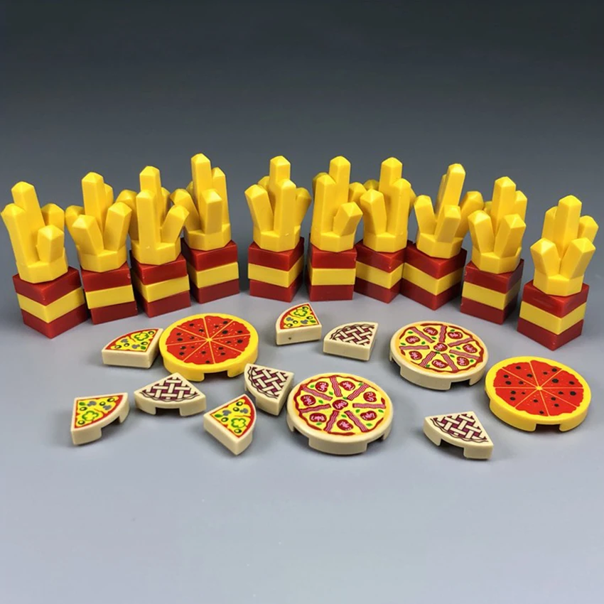 10 шт./компл. печатные продукты серии Картофель фри строительные блоки город MOC