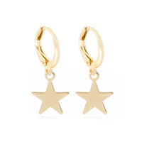 vg 6ym fashion bohemian gold color small star moon drop earring mascot ornaments for women party jewelry accessories wholesale