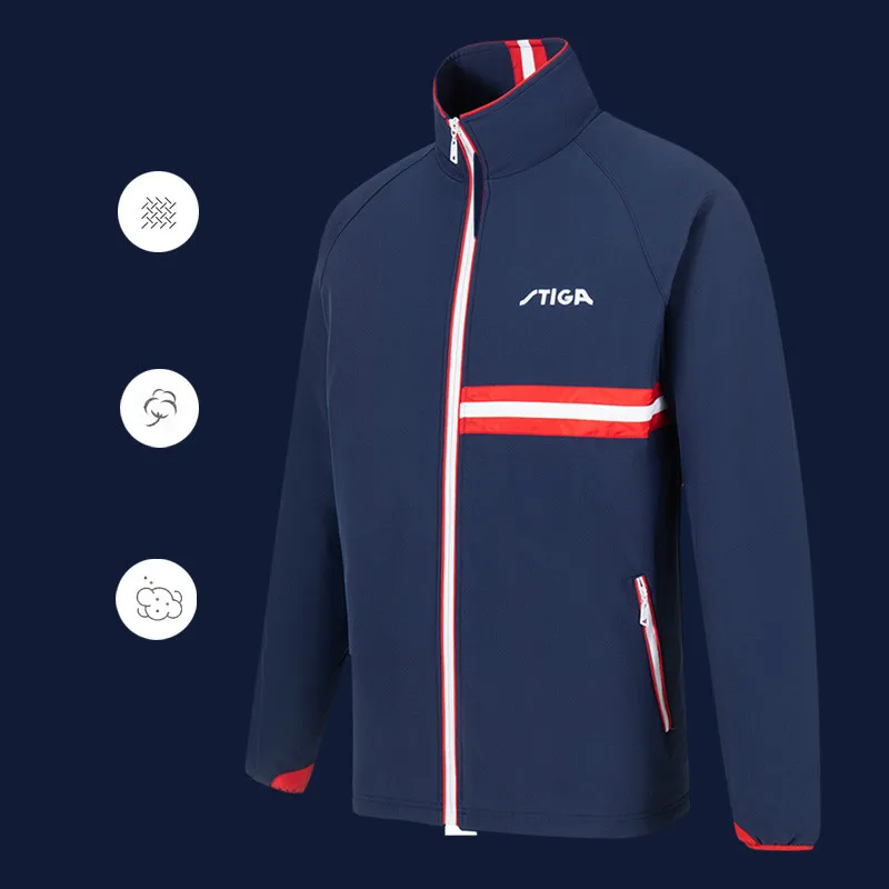 Оригинальная одежда для настольного тенниса Stiga мужчин и женщин Спортивная кофта