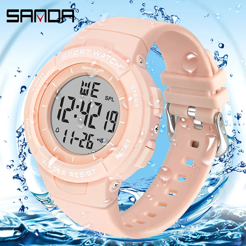 SANDA 2022 Fashion Womens Watches Waterproof Digital Watch Sports Wristwatches For Female Electronic Clock Relogio Feminino 6006 enlarge