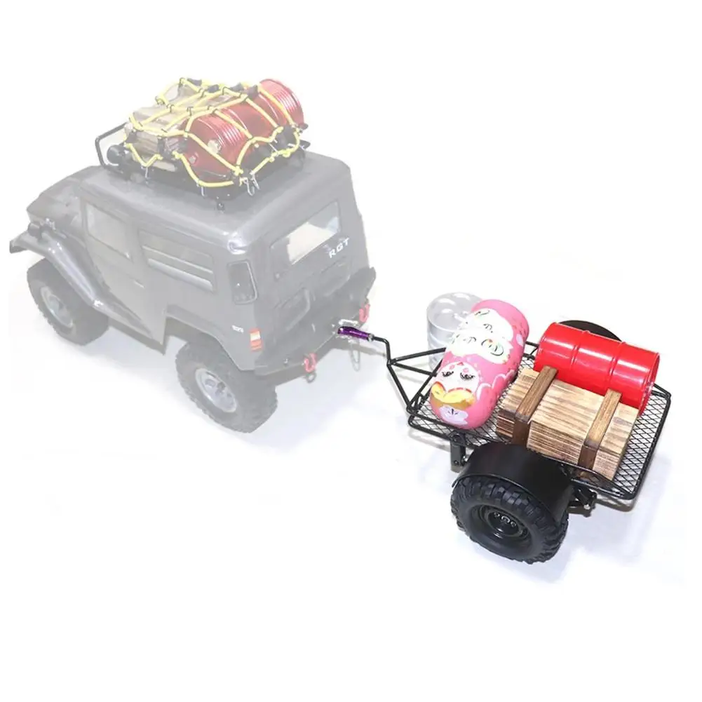 

1/10 RC Car Parts Crawler Metal Drag Chain Leaf Spring Hitch Mount Tow Trailer for D90 SCX10