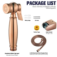 rose gold brass bidet sprayer hand held toilet bidet spray shattaf set copper bathroom toilet shower head jet set