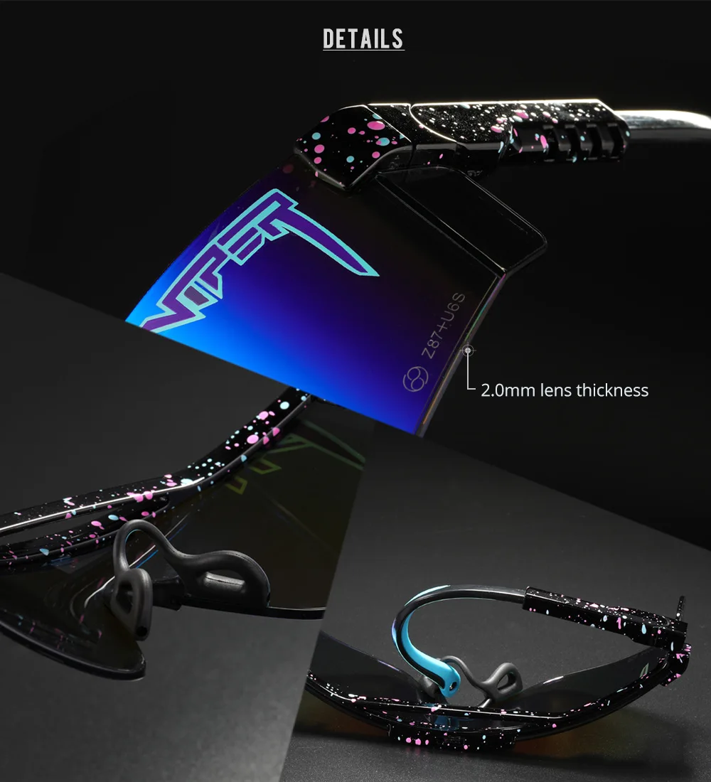 

Pit Viper THE 1993 2000 Men's Sunglasses Outdoor Sports Eyewear for Women Shield Sun Glasses Unisex ANSI Z87+ with Case