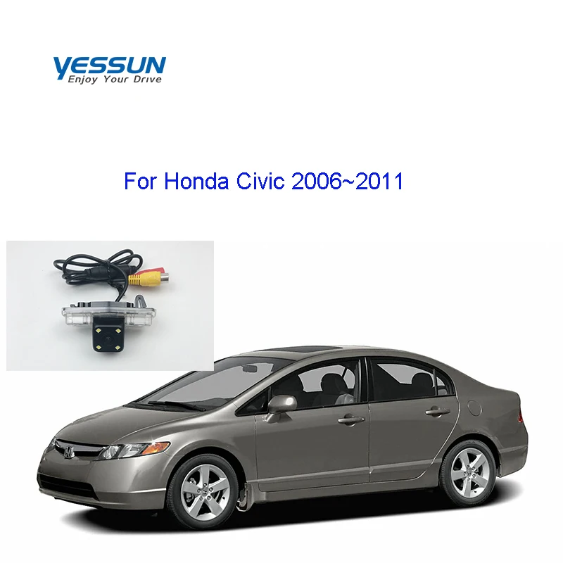 Yessun камера заднего вида для Honda Civic 2006 2007 2008 2009 2010 2011 HD CCD камера ночного видения