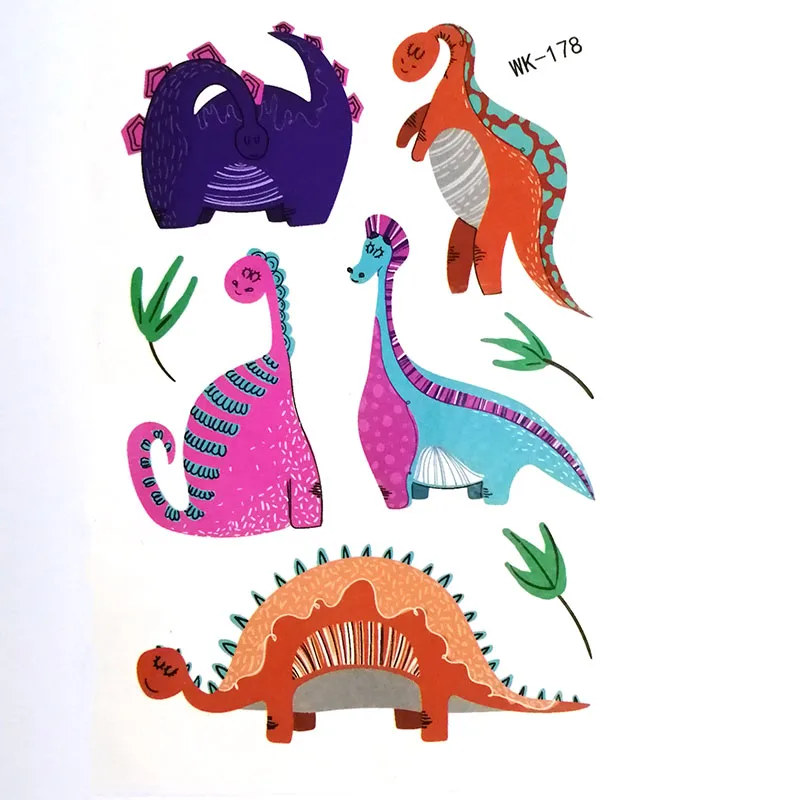10 шт. временные татуировки в форме динозавра|Временные тату| |