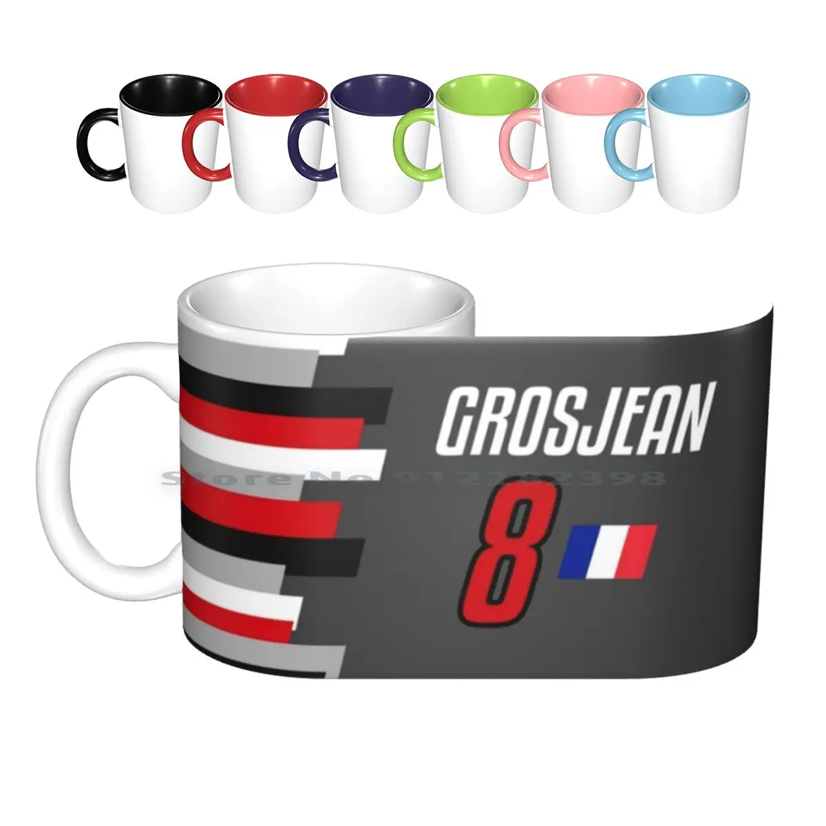 

2017-#8 Grosjean Ceramic Mugs Coffee Cups Milk Tea Mug 2017 Motorsport Racing Grosjean Romain Grosjean France Cars Racing