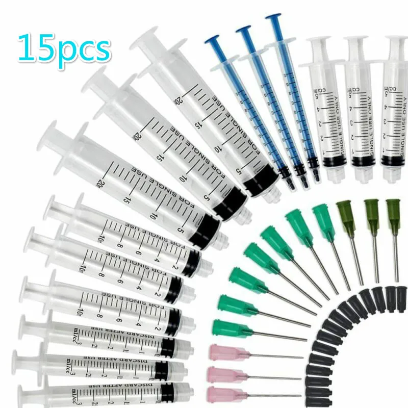 Шприц для прицевой шприцы 15 упаковок масляного или клеевого аппликатора 20 мл 10 5 3