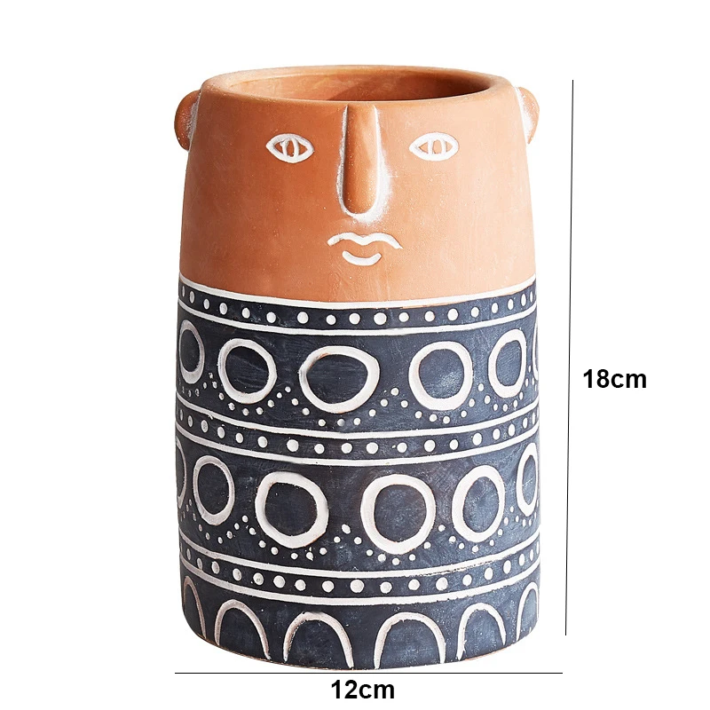 

Artistical Portrait Ceramic Vase for Flowers Abstract Human Face Decoration Home Vase Luxury Pot for Dried Flower Home Decor