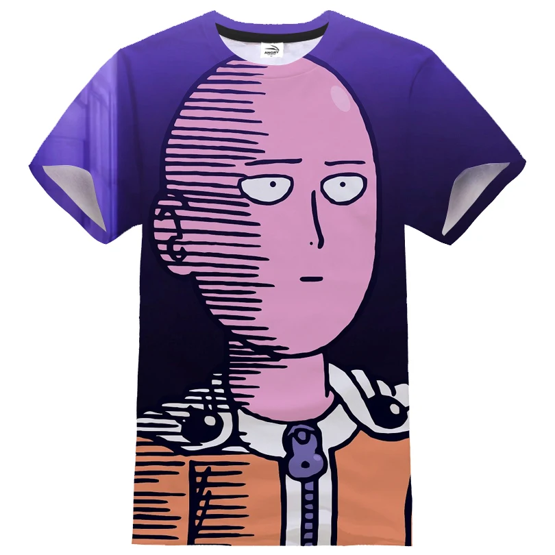 Футболка с аниме One Punch Man уличная одежда 3D принтом для мужчин и женщин футболка