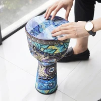 8 inch african djembe drum colorful cloth art abs barrel pvc skin children hand drum