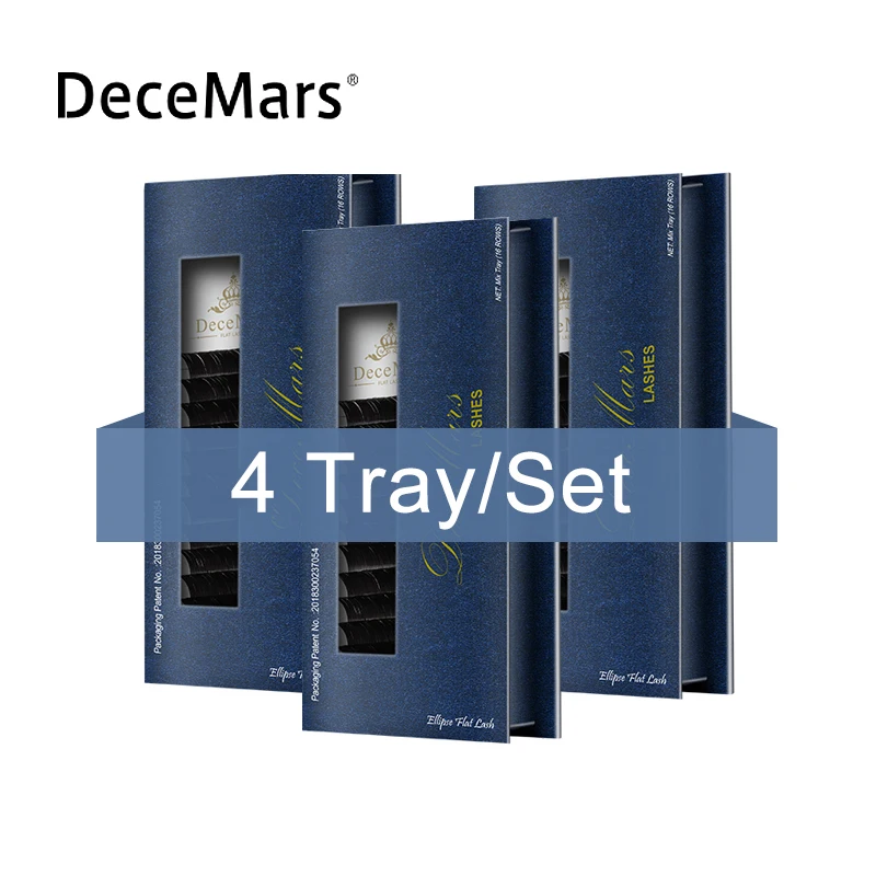 Decemars4lops/набор Ellipse наращивание ресниц 0 15 мм C Curl плоский светильник ресницы