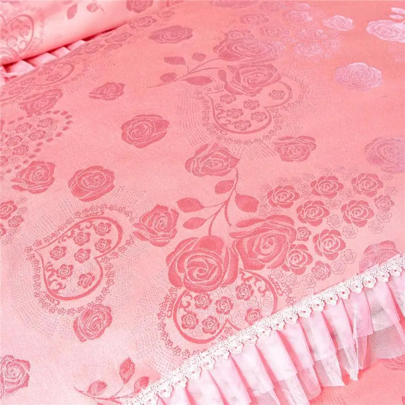 Роскошный Шелковый жаккардовый Свадебный комплект постельного белья из 30