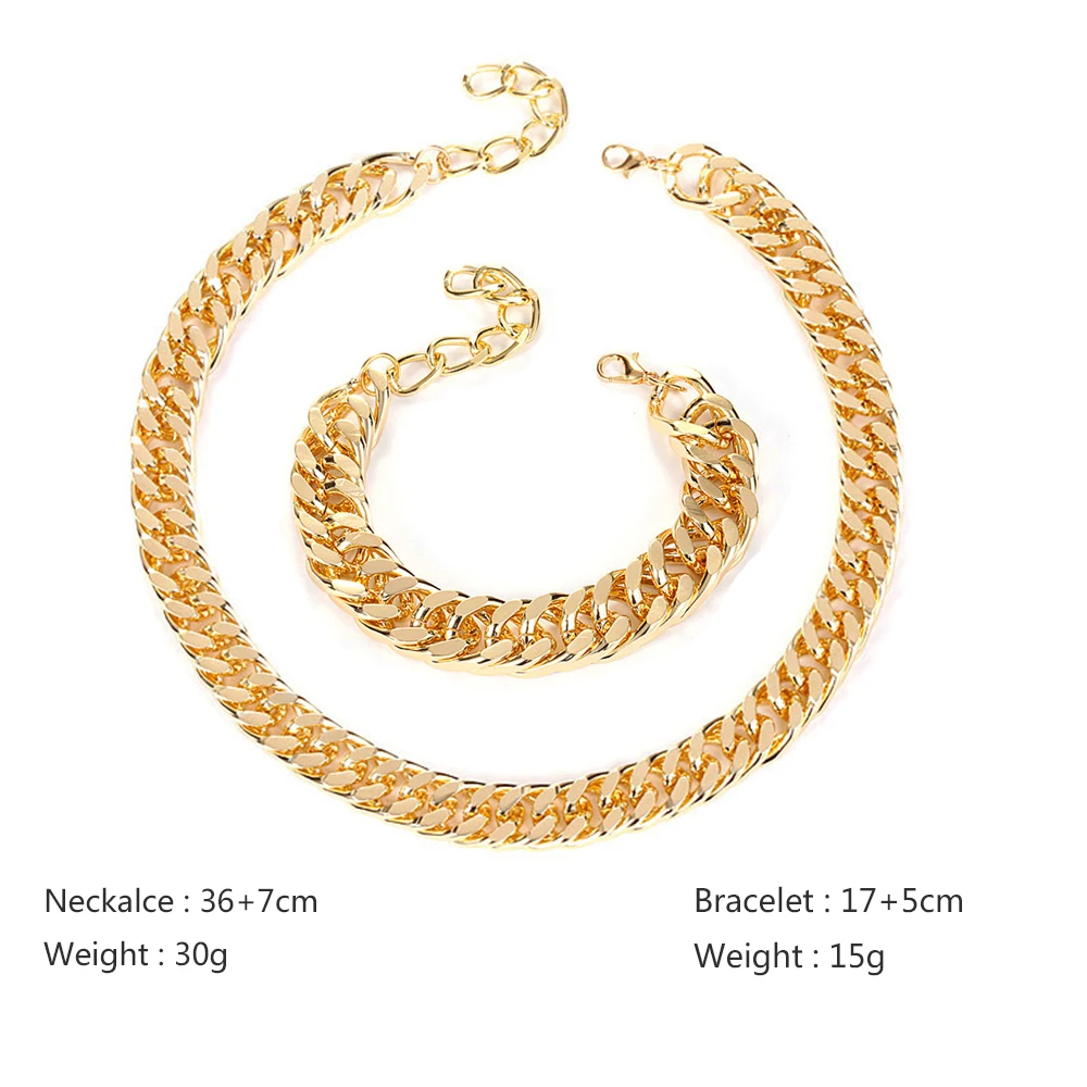 Кубинский чокер Майами Женский массивное ожерелье под воротник в стиле панк и