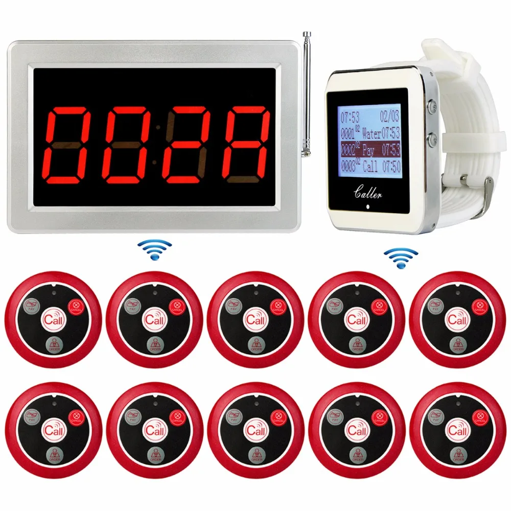 Пейджер для ресторана Retekess беспроводная система вызова голосовое оповещение