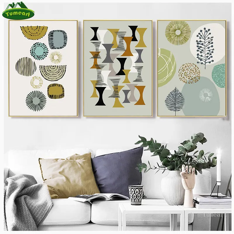 Абстрактные круги Кандинского плаката и печати холст живопись модные красочные