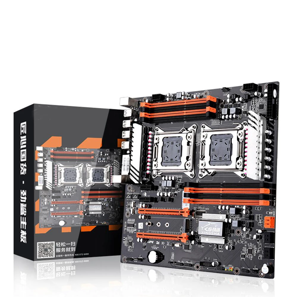 Billig X79 Dual CPU Motherboard E-ATX LGA2011 M.2 NVME SATA 3,0 E-ATX 8 DDR3 2 PCI-E 16X 3,0 E5 2680 V2 Crossfire Mainboard