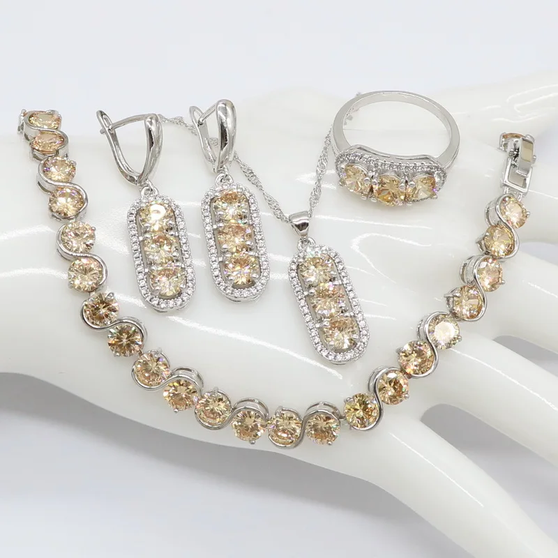 Модный Ювелирный Набор для дам высокого качества красивый круглый Багет Форма