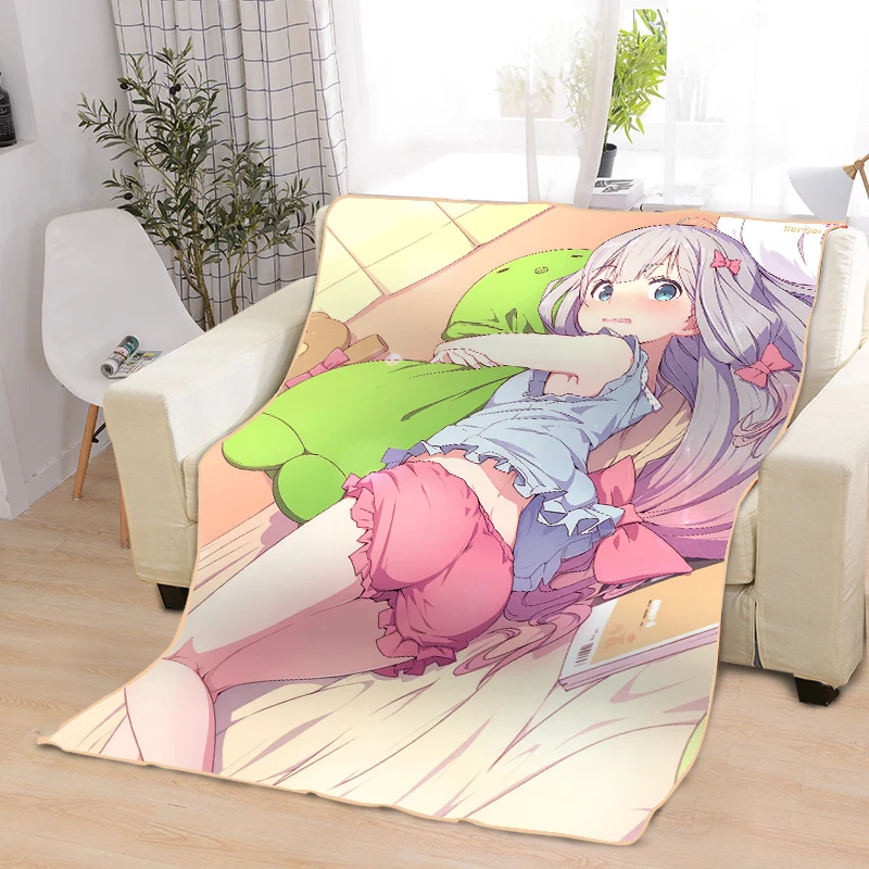 

Eromanga Sensei Izumi Sagiri Blanket Anime Blanket Custom Bedspreads Flannel Plush Cute Blanket Winter Warm Blanket for Sofa