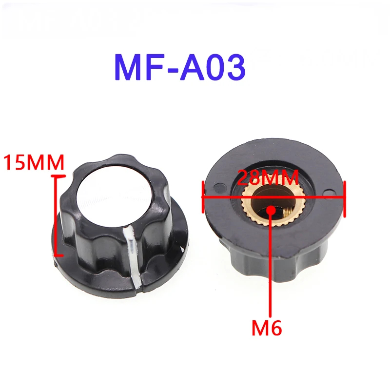 Encoder Potentiometer Knob Kit MF-A01 MF-A02 MF-A03 MF-A04 MF-A05 6MM 6.4MM 4MM bakelite Knob Cap Set for 3590S WXD3
