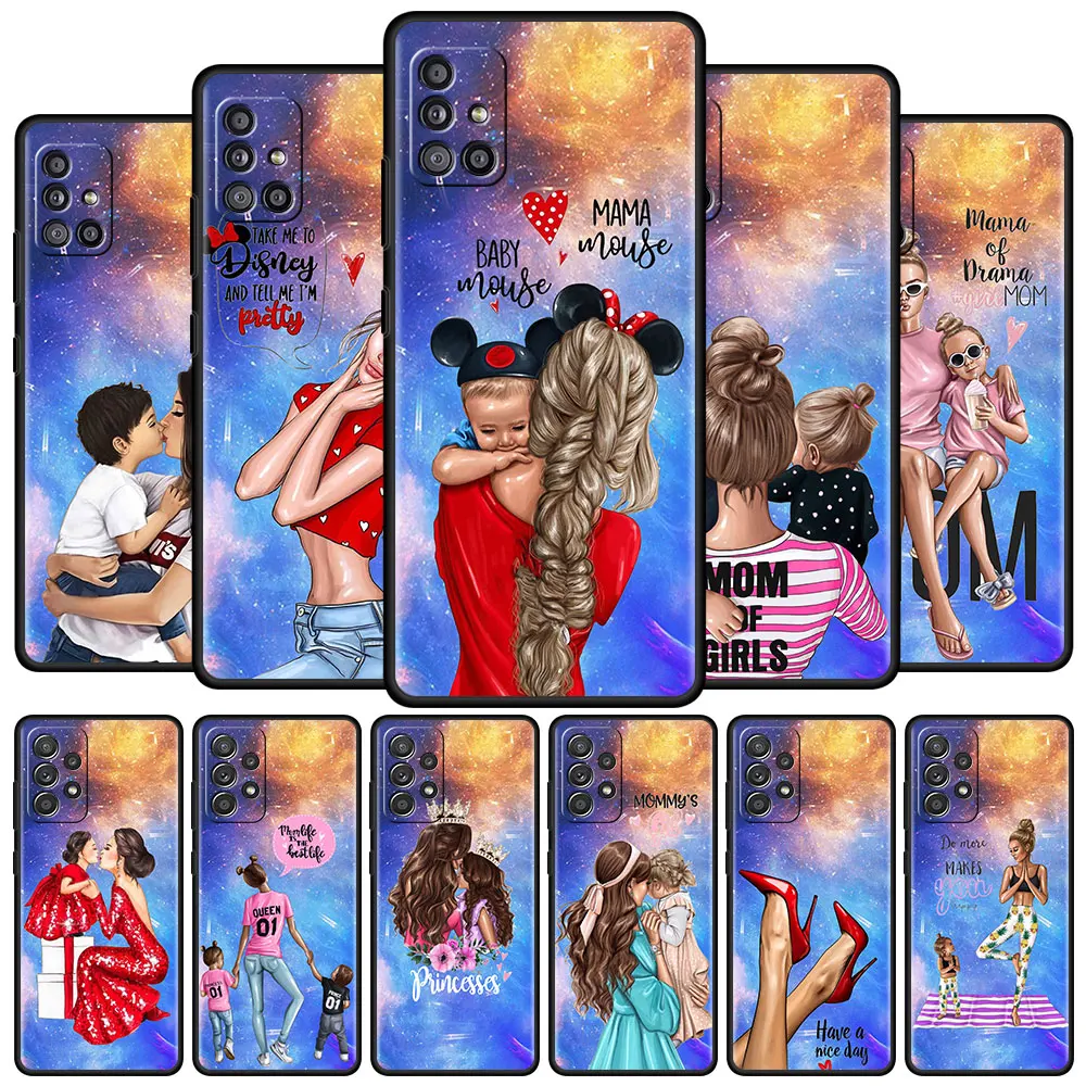 

Mom Cute Baby For Samsung A51 A12 A21s Phone Case for Galaxy A71 A52 A31 A32 A02s A72 A11 A41 A22 A01 Tpu Soft Cover