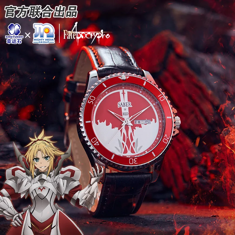 [Fate Apocrypha] Аниме часы FA FGO Mordred Fate Grand Order Red Saber Manga ролевые фигурки подарок| |