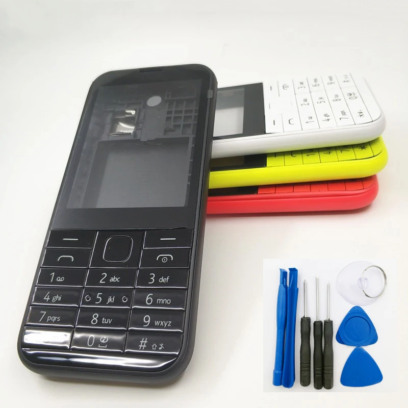 Новый чехол для Nokia 225 N225 передняя рамка + средняя задняя крышка