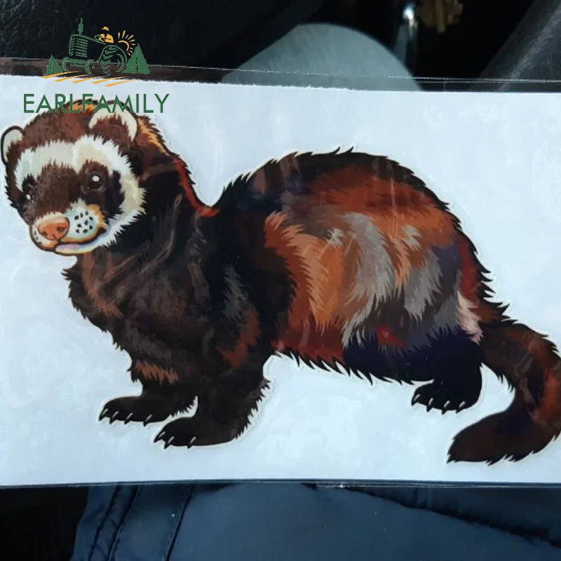 EARLFAMILY 13 см x 6 5 автомобиля стикер мультфильм хорек Виниловая наклейка для