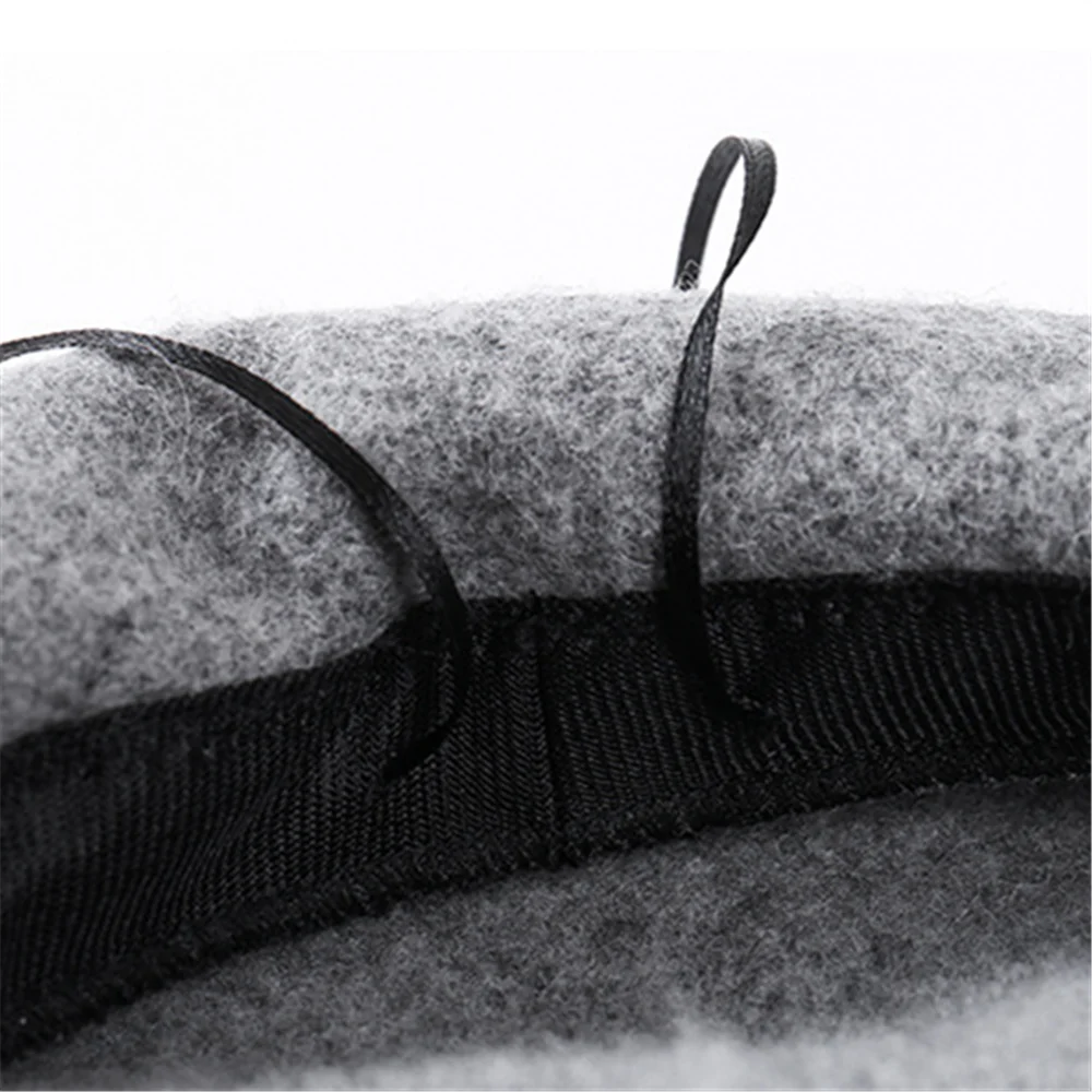 Женские Зимние береты, шапка в стиле художника, женские шерстяные винтажные береты, однотонные кепки, женская шапка, теплая прогулочная шапка
