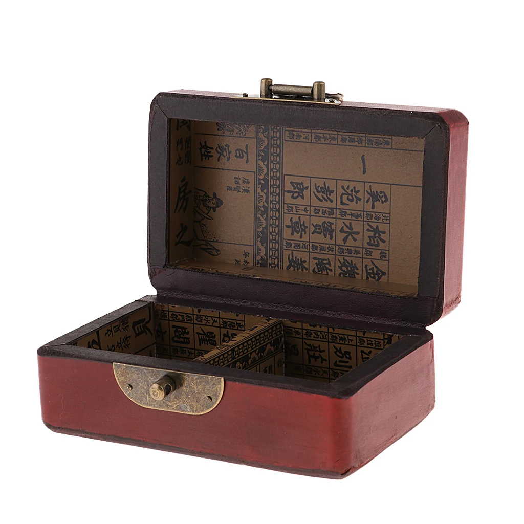 

Retro Wooden Cabinet Chest Case Box for Treasure Jewelry Trinket Protection