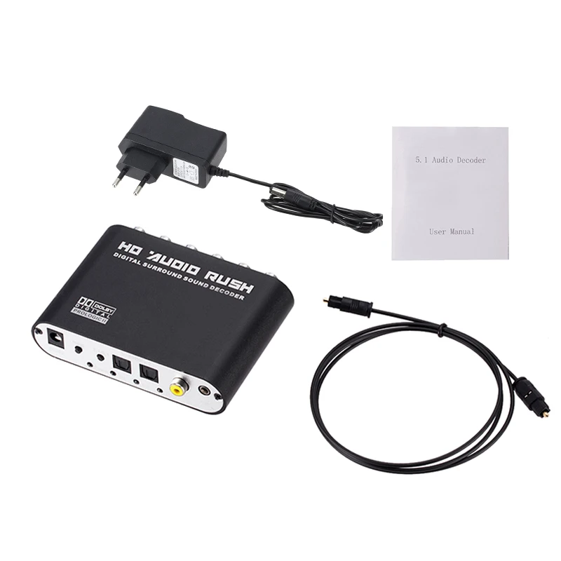 Аудио декодер 5.1CH HD аудио SPDIF коаксиальный к RCA DTS AC3 оптический цифровой усилитель