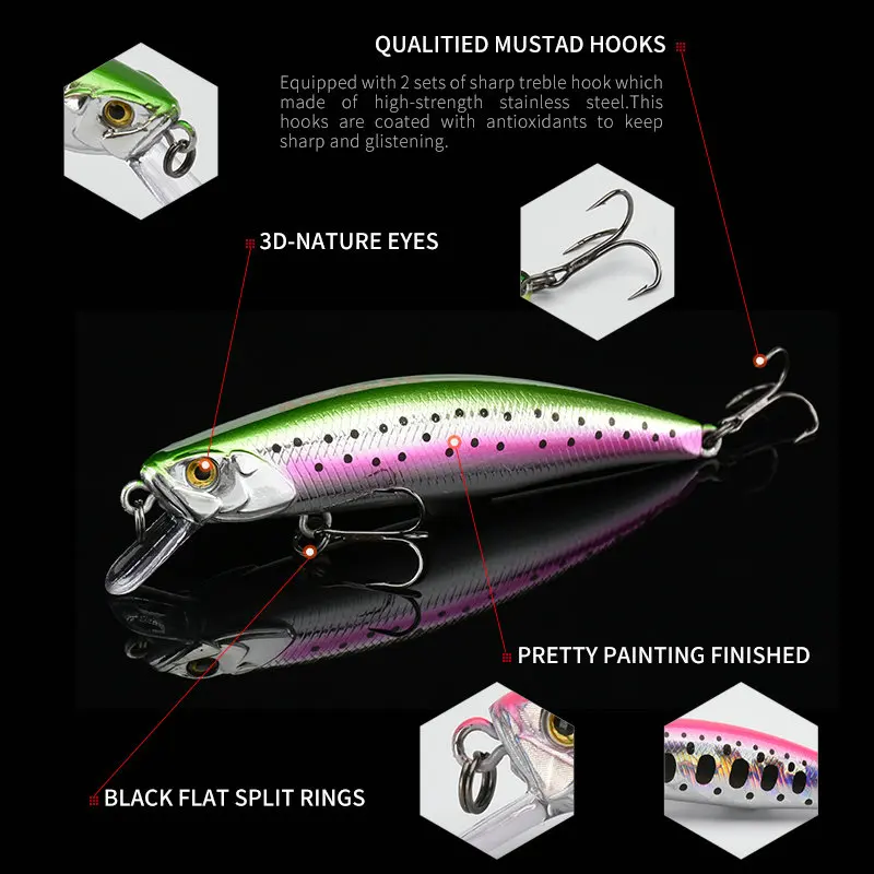 Подвесной воблер ALLBLUE SPRINT 75SP магнитный длинный блеск 8 5 г Джеркбейт рыболовные