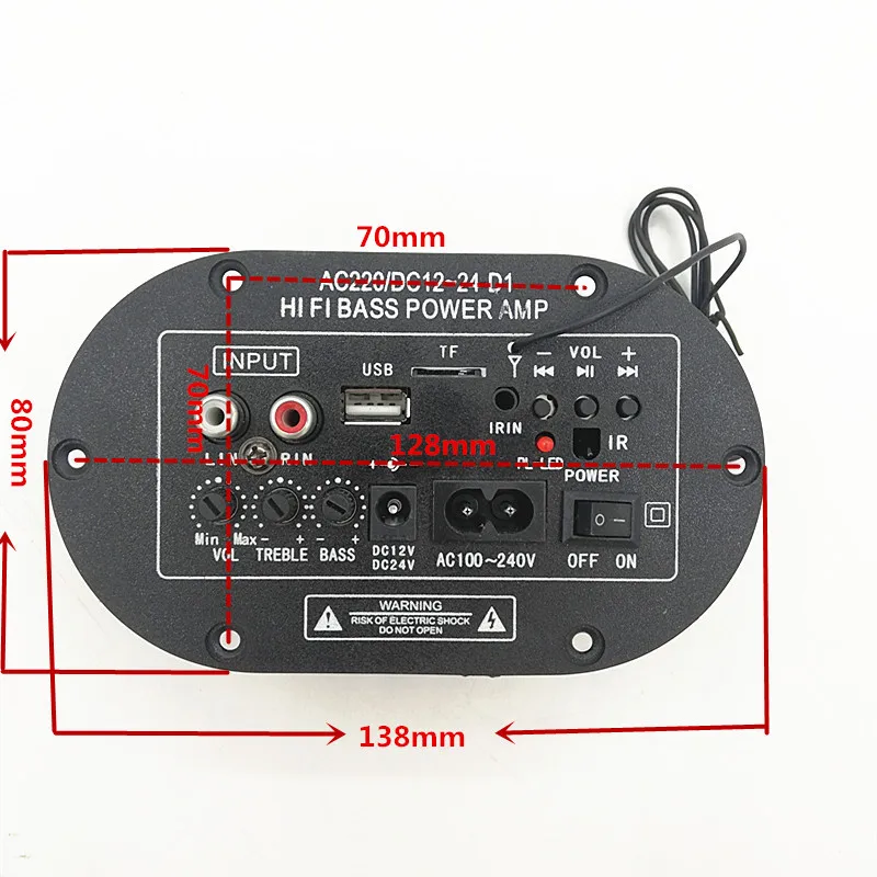 Автомобильная аудио цифровая моно усилитель мощности плата Встроенный Bluetooth 12 В