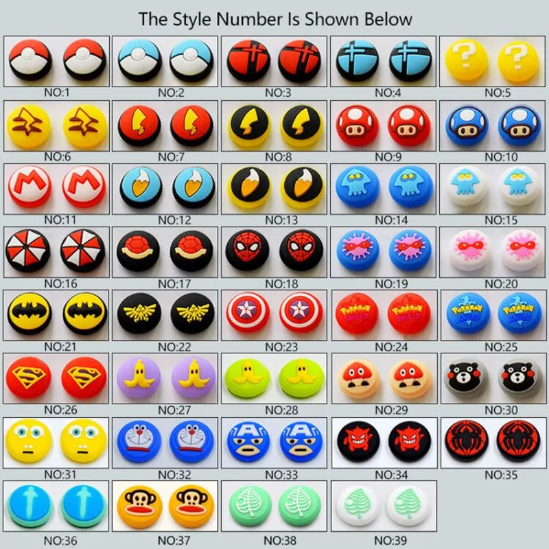 4 шт. силиконовые палочки для Joy Con Крышка большого пальца ручки крышки Nintendo Switch 3D