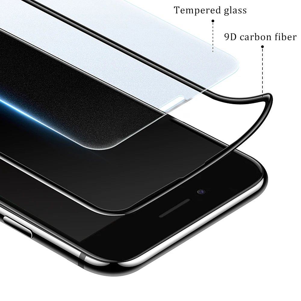 

Airbag Anti-Fall Full Cover Tempered Glass For iPhone 11 Pro X XR XS Max 9D Tempered Screen Protector For iPhone 7 8 6 Plus
