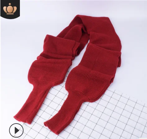 wine red Новинка; сезон осень-зима; модные вязаный кардиган с отложным воротником из двух способы ношения из индивидуальная шаль вокруг шеи - Цвет: wine red