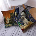 Fuwatacchi Забавные милые кошачьи подушки Чехлы для дивана домашняя Автомобильная наволочка наволочки декоративные постельное белье с мультяшным рисунком наволочка 45x45 см