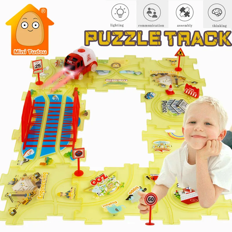 Литые и игрушечные автомобили головоломка трек игровой набор Волшебная полиция
