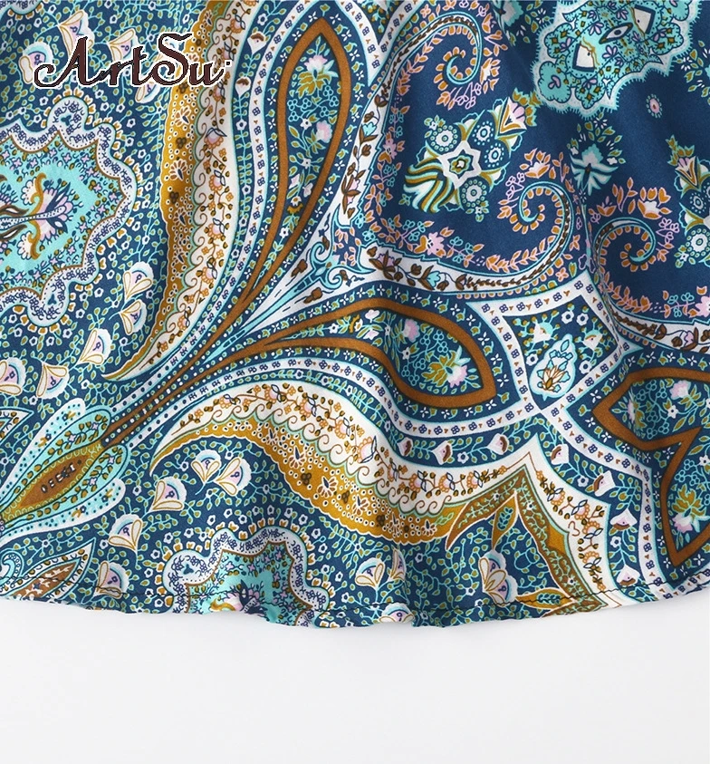 Женское прозрачное шифоновое платье ArtSu вечерние платья макси в стиле бохо с