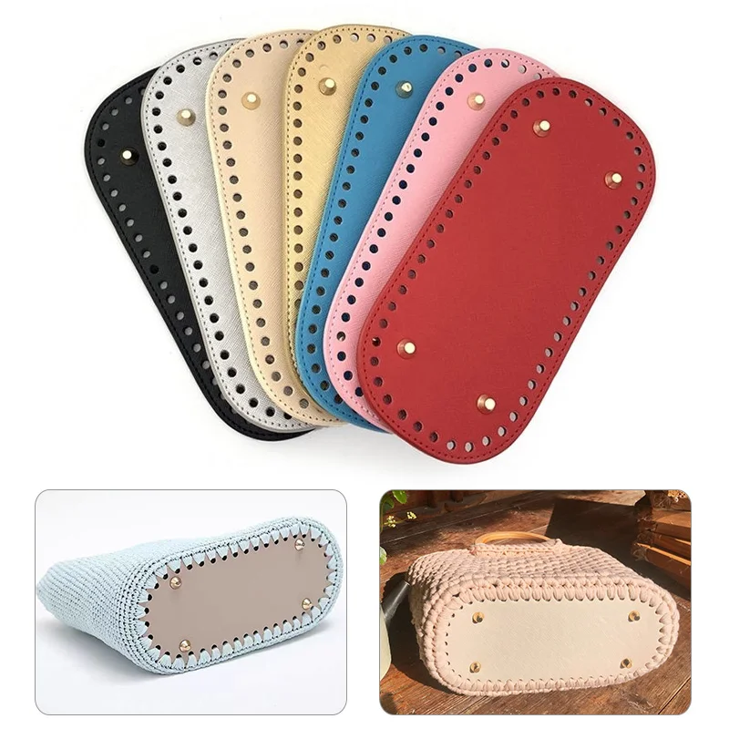 Новый овальной формы с нижней частью для вязаная сумка PU кожаная аксессуары