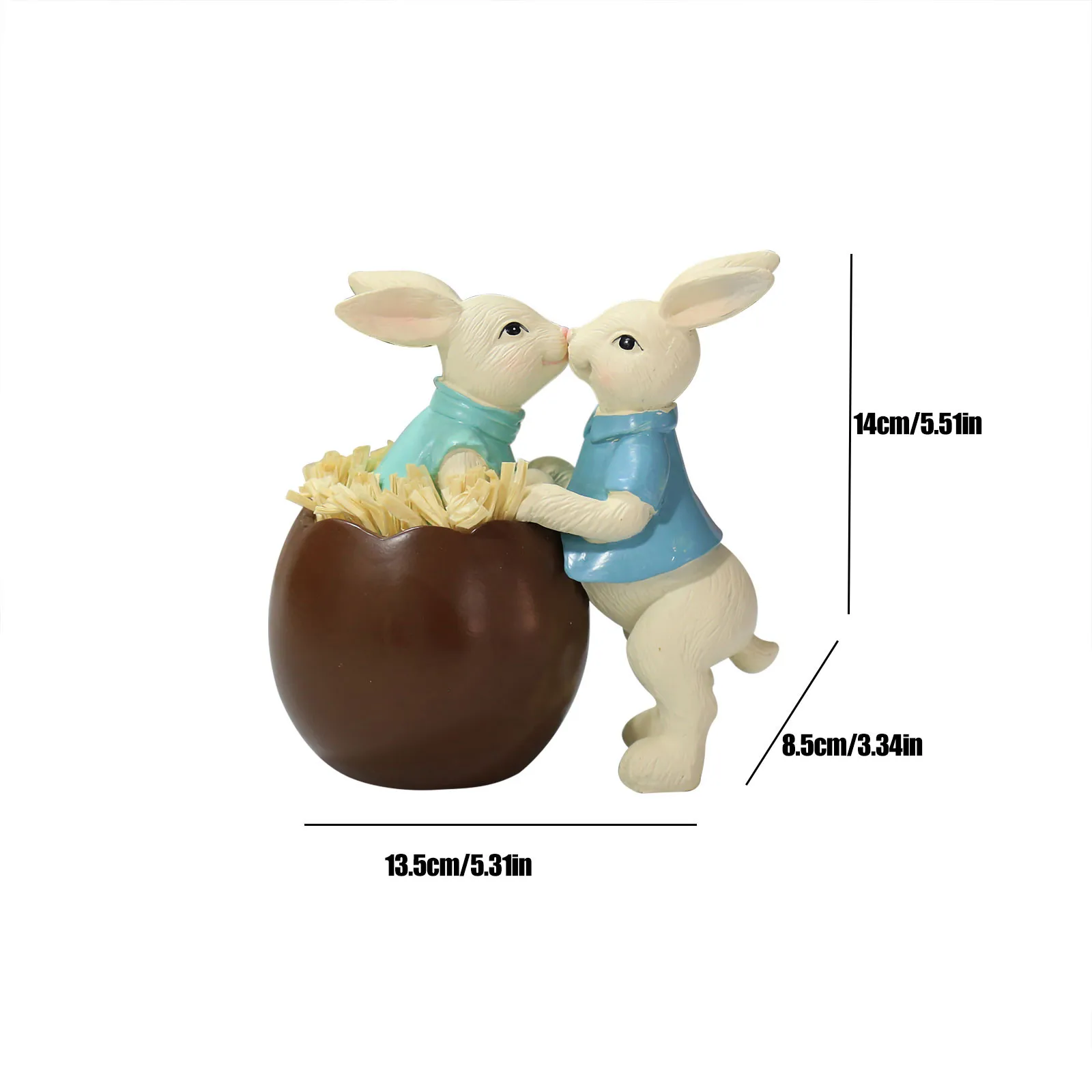 Пасхальные кусочки семейный кролик из шоколадной смолы подарок милая фигурка