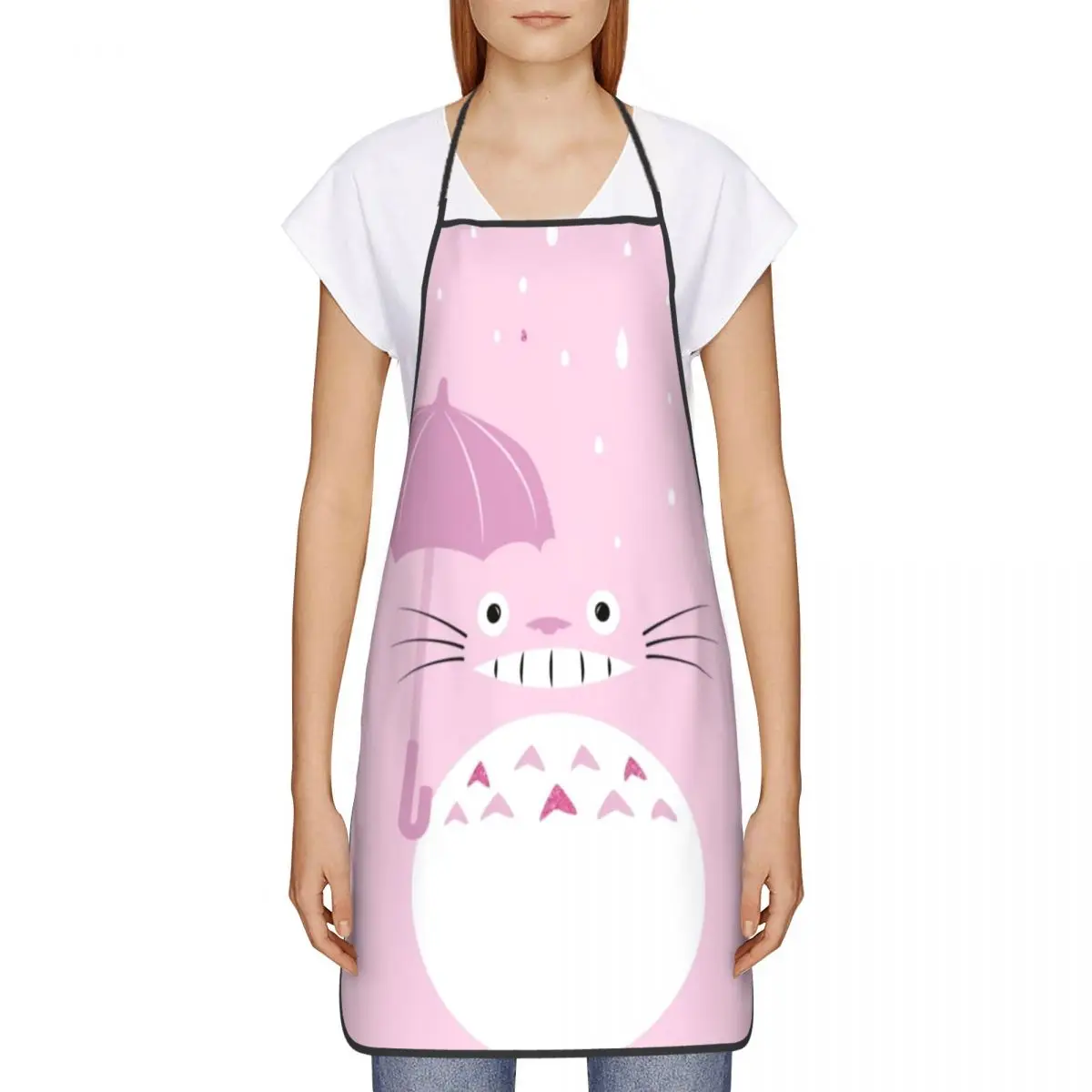 

Кухонный маслостойкий венок Totoros с милым котом Аниме Манга Chibi Кухонные фартуки для женщин и мужчин для ресторанов 72*52 см