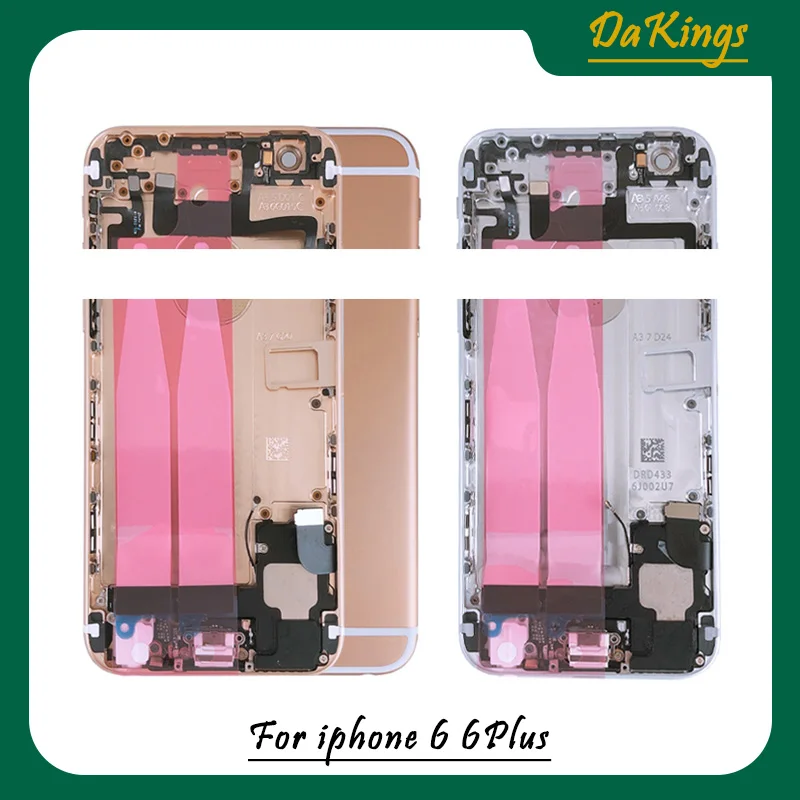High Quality Full Housing for iPhone 6 6g Plus 6Plus Back Cover Middle Frame Chassis Assembly Battery Door Rear with Flex Cable | Мобильные