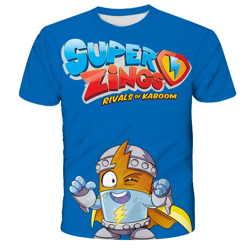 

2021 Boys T Shirt Summer Wear Games Super Zings Serie 4 T-shirt Baby Boys Clothes Toddler Tshirt Child Girls T-shirt Superzings