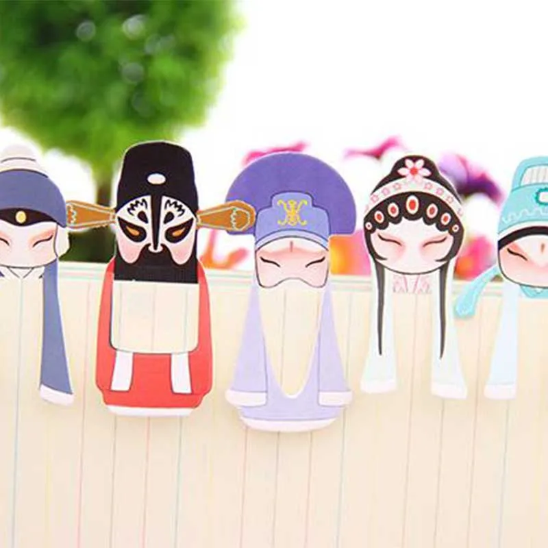 30 шт. бумажные закладки с китайским элементом Пекинская опера маски для лица