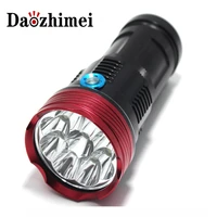 8000 lumens king xm l 9t6 led flashlamp led waterproof torch for campinghiking hunting 4x 18650 battery charger