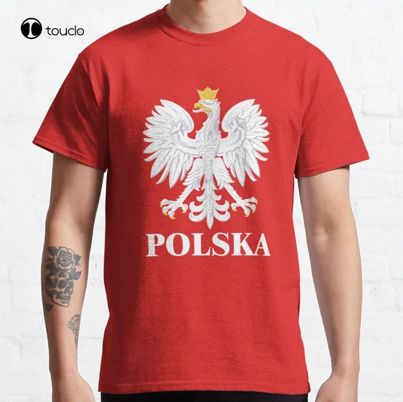 

Polska 3 Polska Flaga Flaga Polski Classic T-Shirt Cotton Tee Shirt Unisex