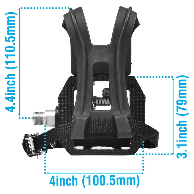 Вращающиеся педали для велотренажера бесцветного носка и ремешок обуви