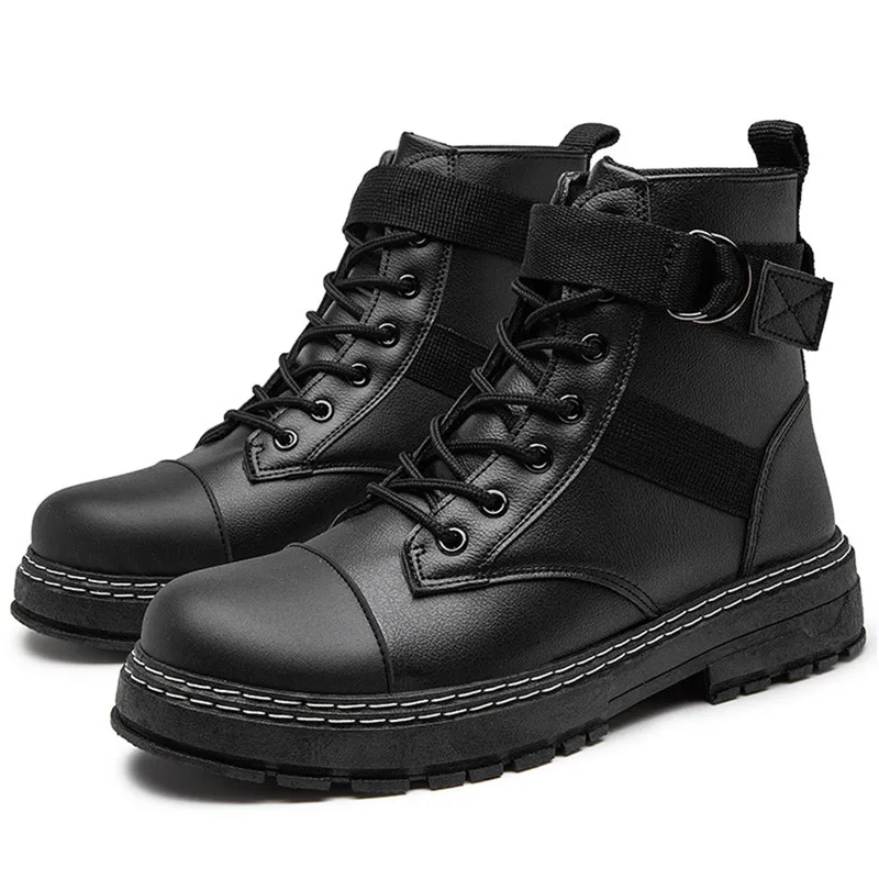 

New Luxury Brand Vintage Men Ankle Boots Autumn Winter Casual Business Leather Shoes Tooling Round Toe Military Desert Boots